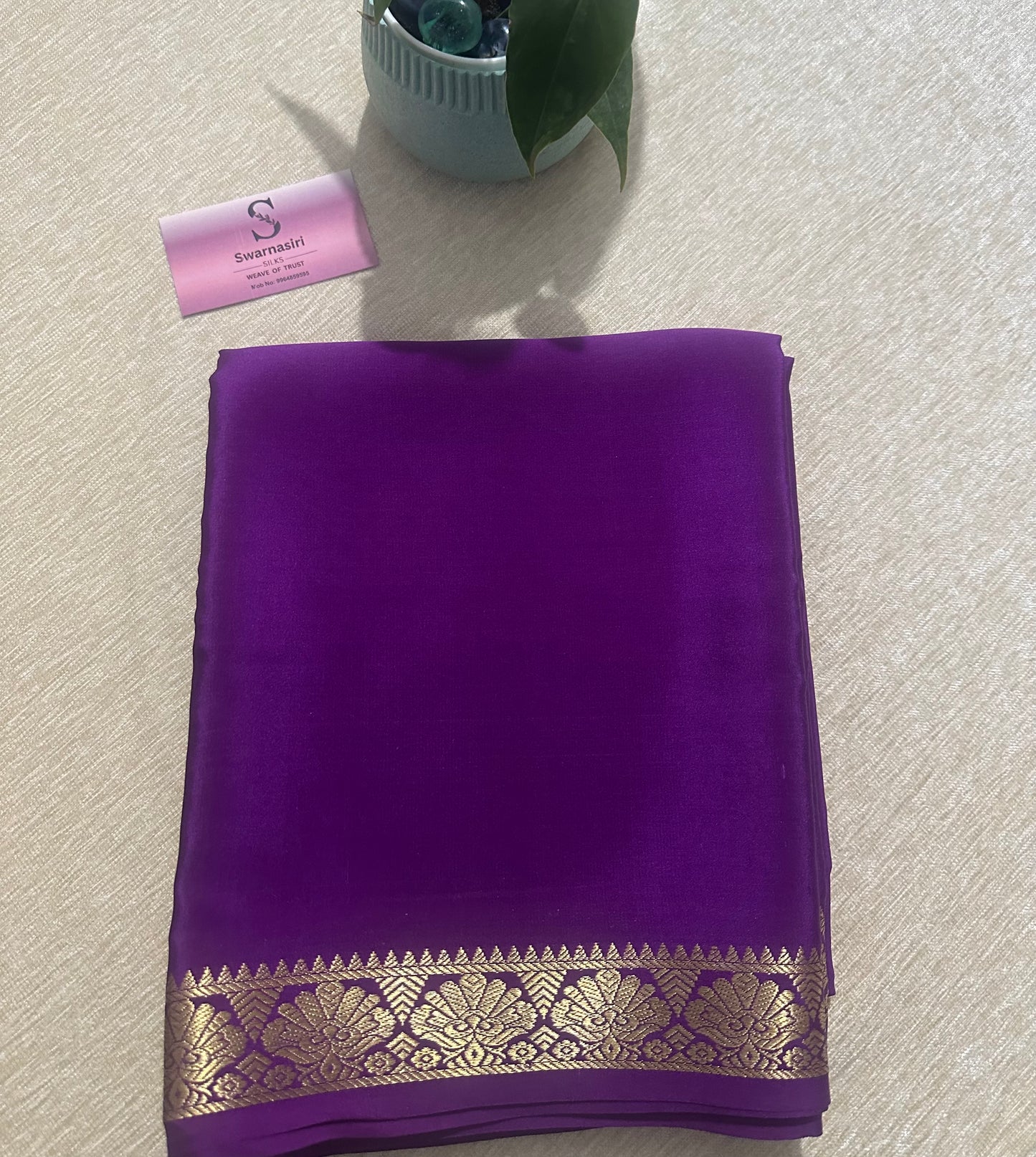 Pure mysore crepe silk saree 07