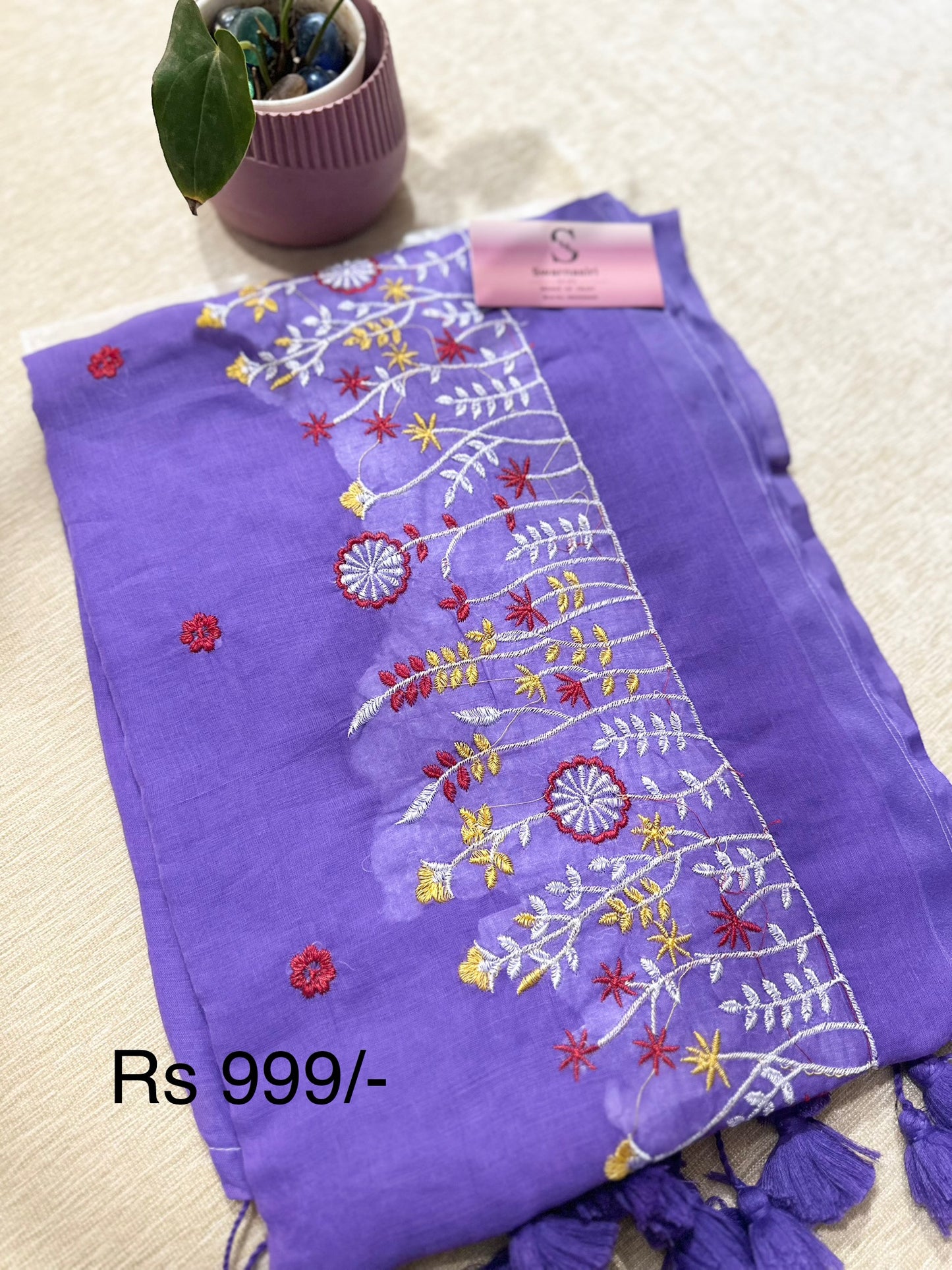 Mul cotton 120 count saree