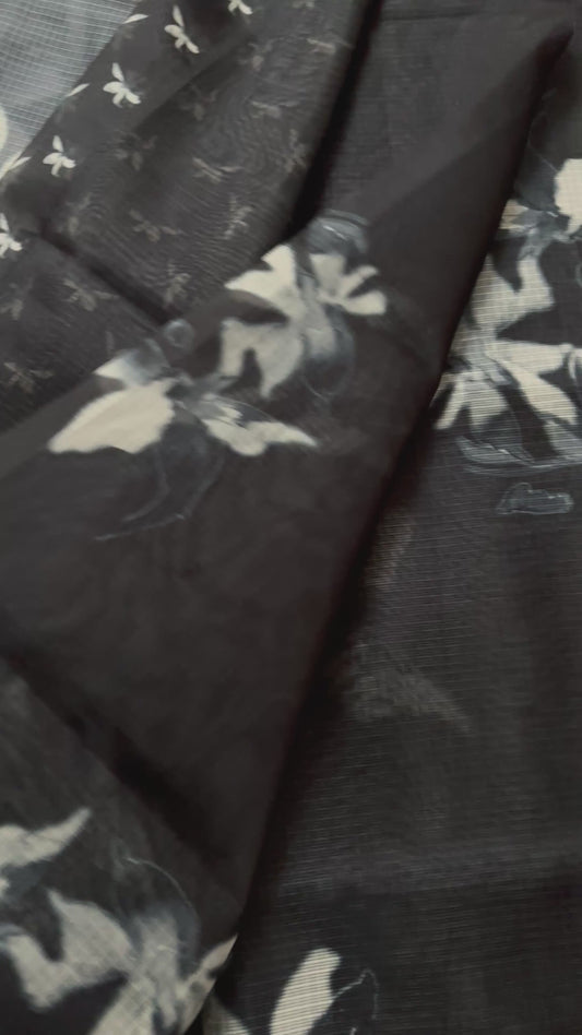 Kota silk saree-Black